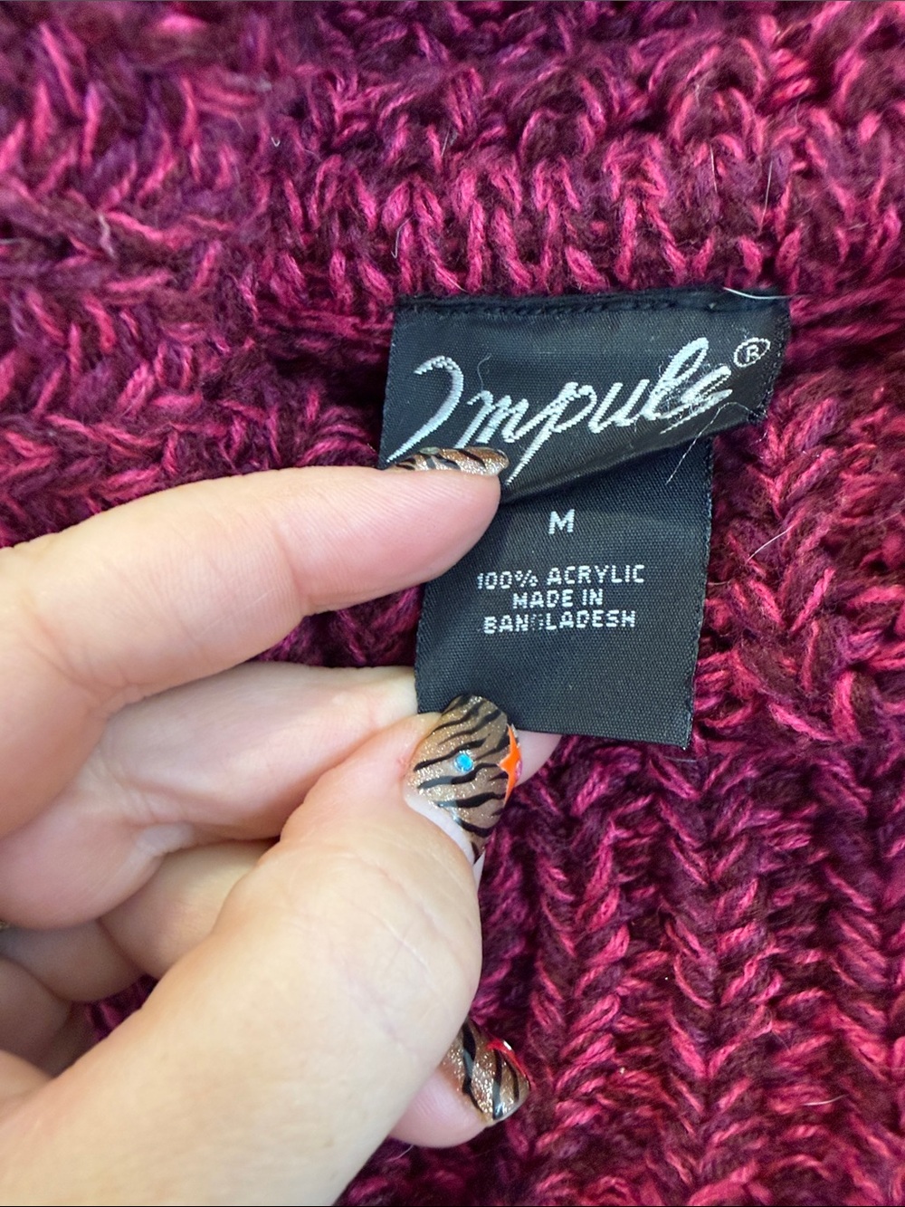 Pulse Marled Raspberry Cowl Sweater - Picture 2 of 4